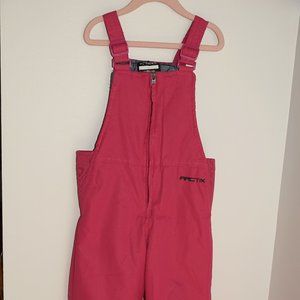 Girls 5t PINK Snow Bib-worn ONCE